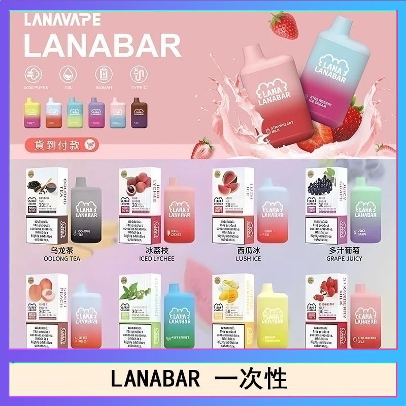 LANA BAR可充电一次性電子煙霧化5000口(3.0%)