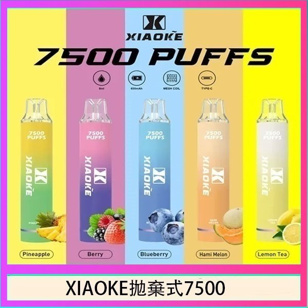 梟客XIAOKE一次性電子菸拋棄式7500口